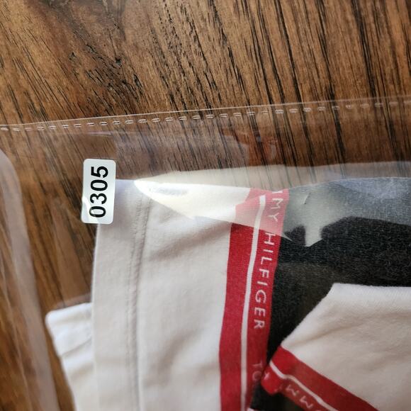 Tommy Hilfiger Large Y2K Striped Shirt - Black, White, Red - Picture 6 of 6